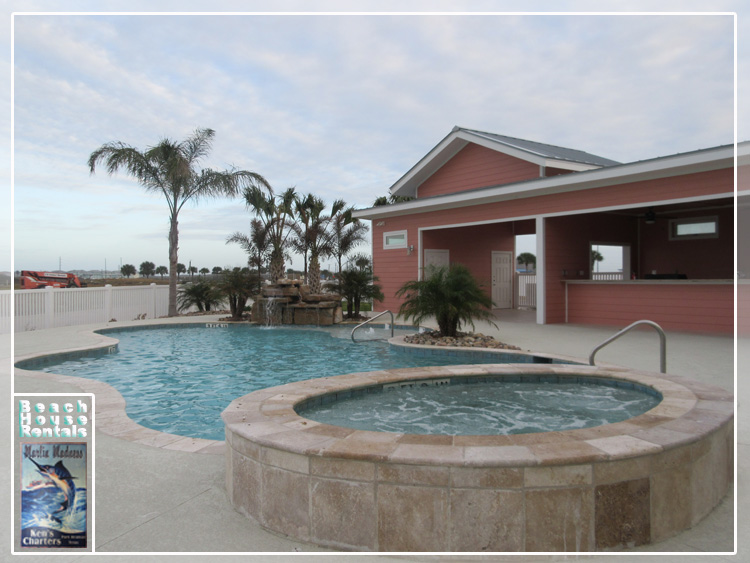 Marlin Madness Beach House Rentals at Commodore Accommodations in Port Aransas, Texas.